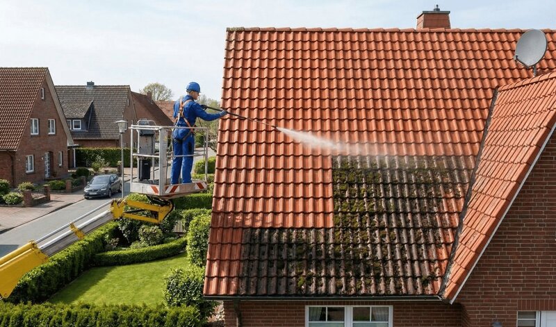 Professionelle Dachreinigung von Moos und Algen